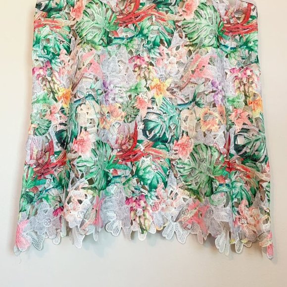 🔴Anthropologie Inari Floral Fiore Lace Cut Out Sleeveless Tank Top Unlined SZ S - Picture 10 of 11